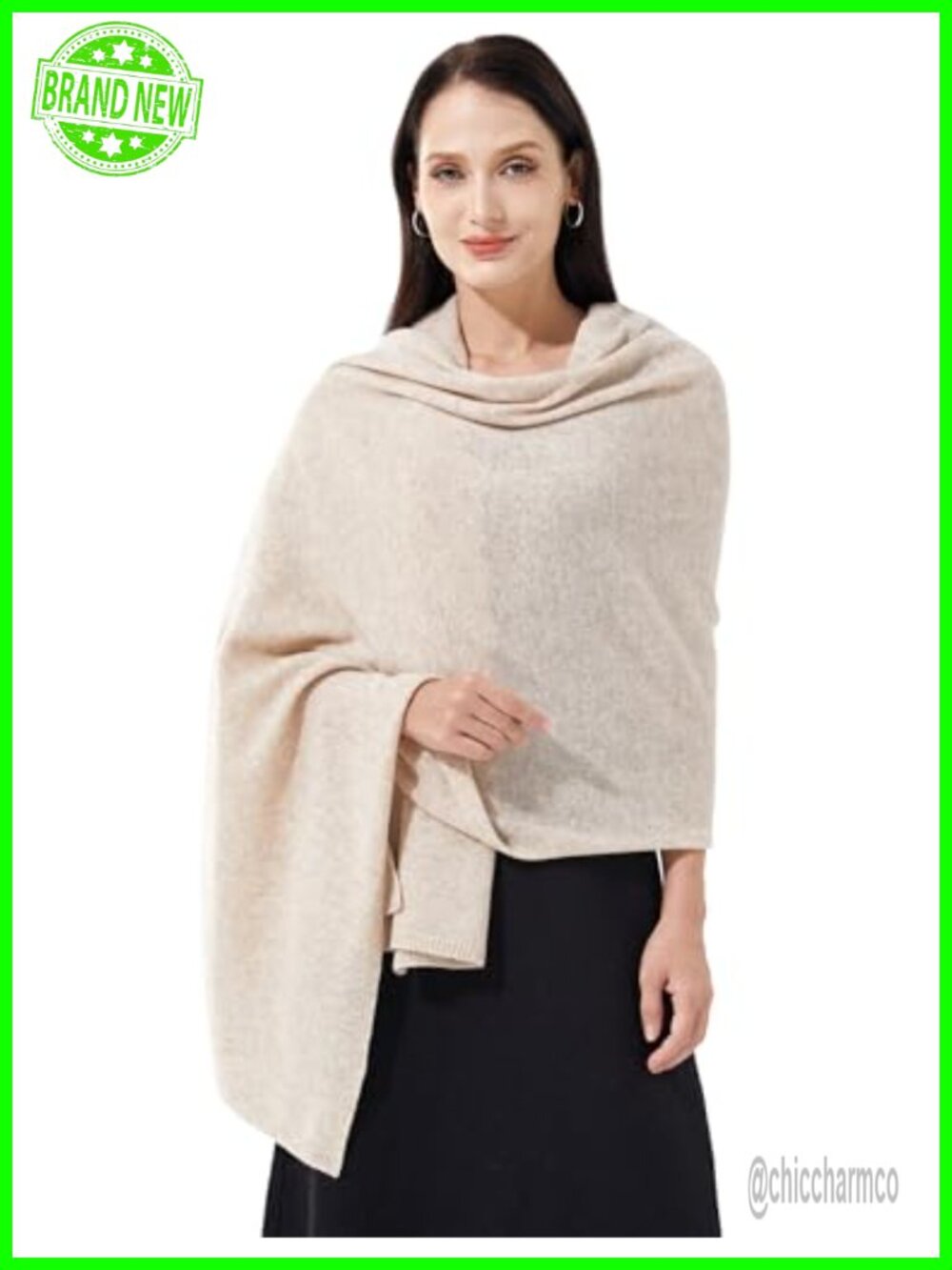 Cashmere Wool Blend Wrap Scarf Stole Pashmina Shawl Travel Large